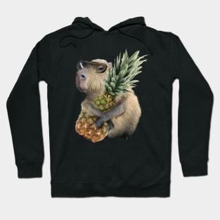 Capybara Eating Pineapple Hoodie